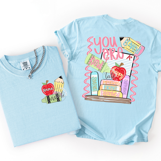 SCHOOL AFFIRMATIONS - FRONT + BACK
