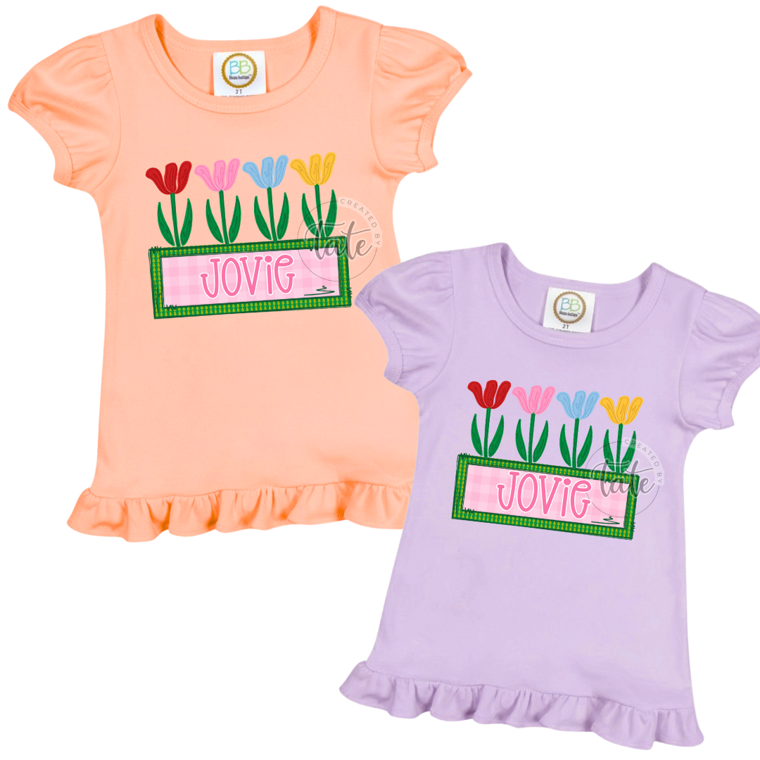 SPRING FLOWERS NAME PLATE - INFANT + YOUTH