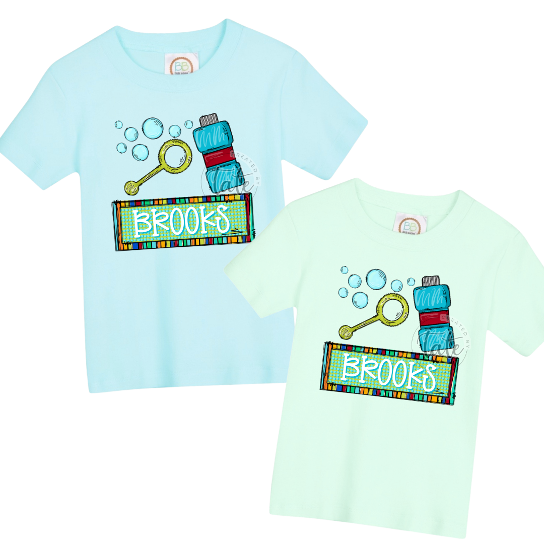 BOY BUBBLE BABE NAME PLATE - INFANT + YOUTH