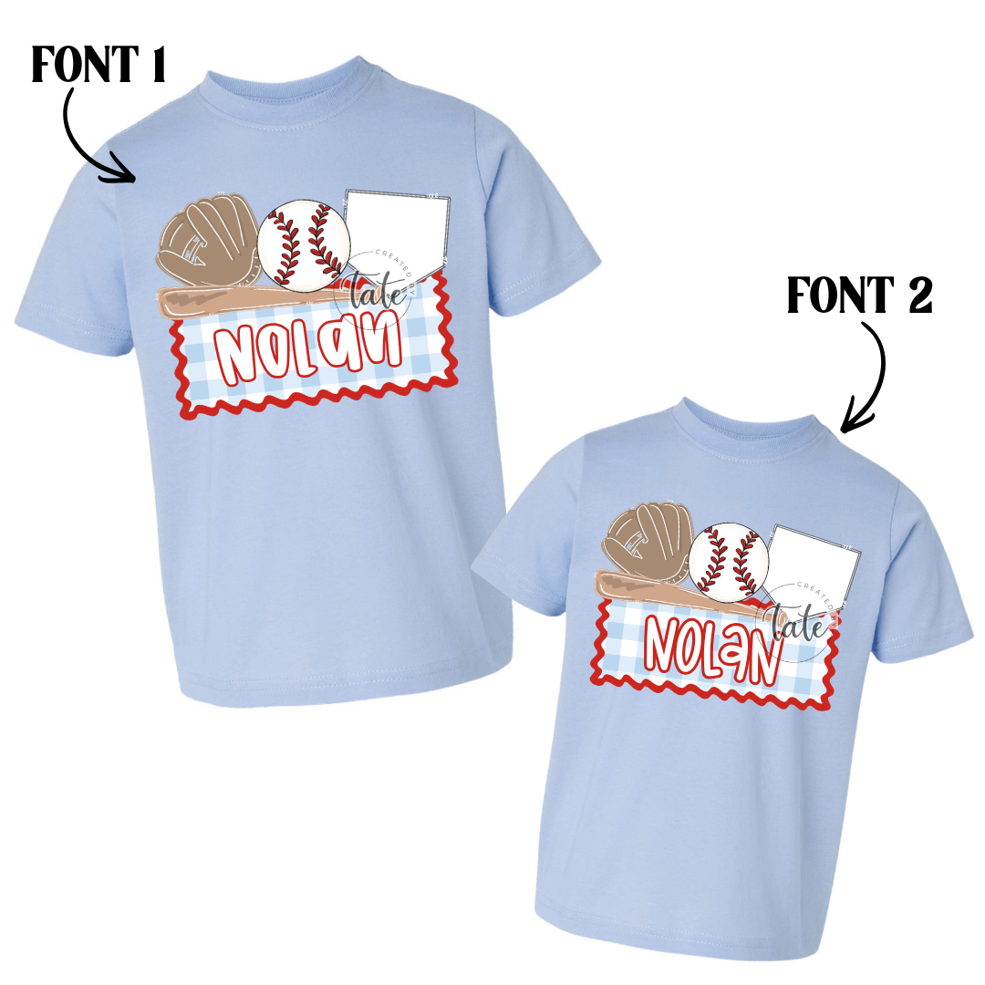 BOY BASEBALL NAME PLATE - INFANT + YOUTH
