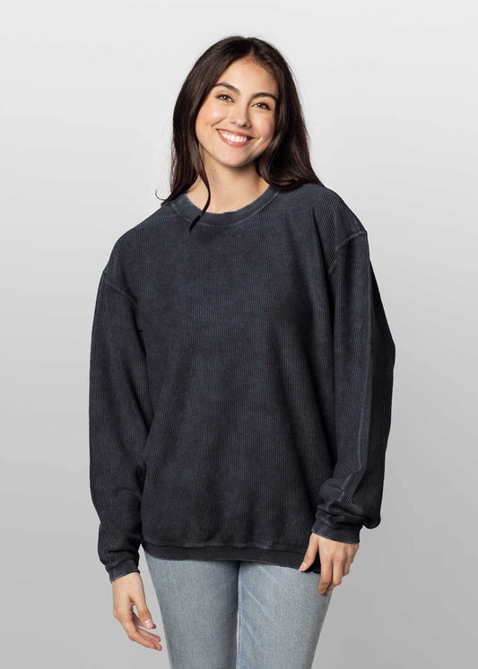 CHICKA-D | CUSTOM CORDED CREW - BLACK