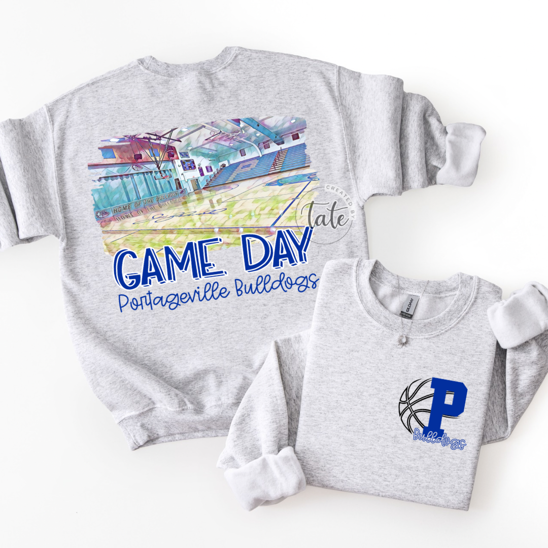 PORTAGEVILLE BULLDOGS GAME DAY - FRONT + BACK