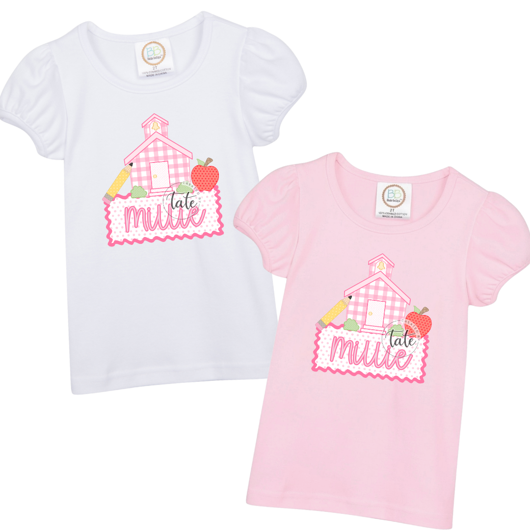 FIRST DAY OF SCHOOL GIRL NAME PLATE - INFANT + YOUTH