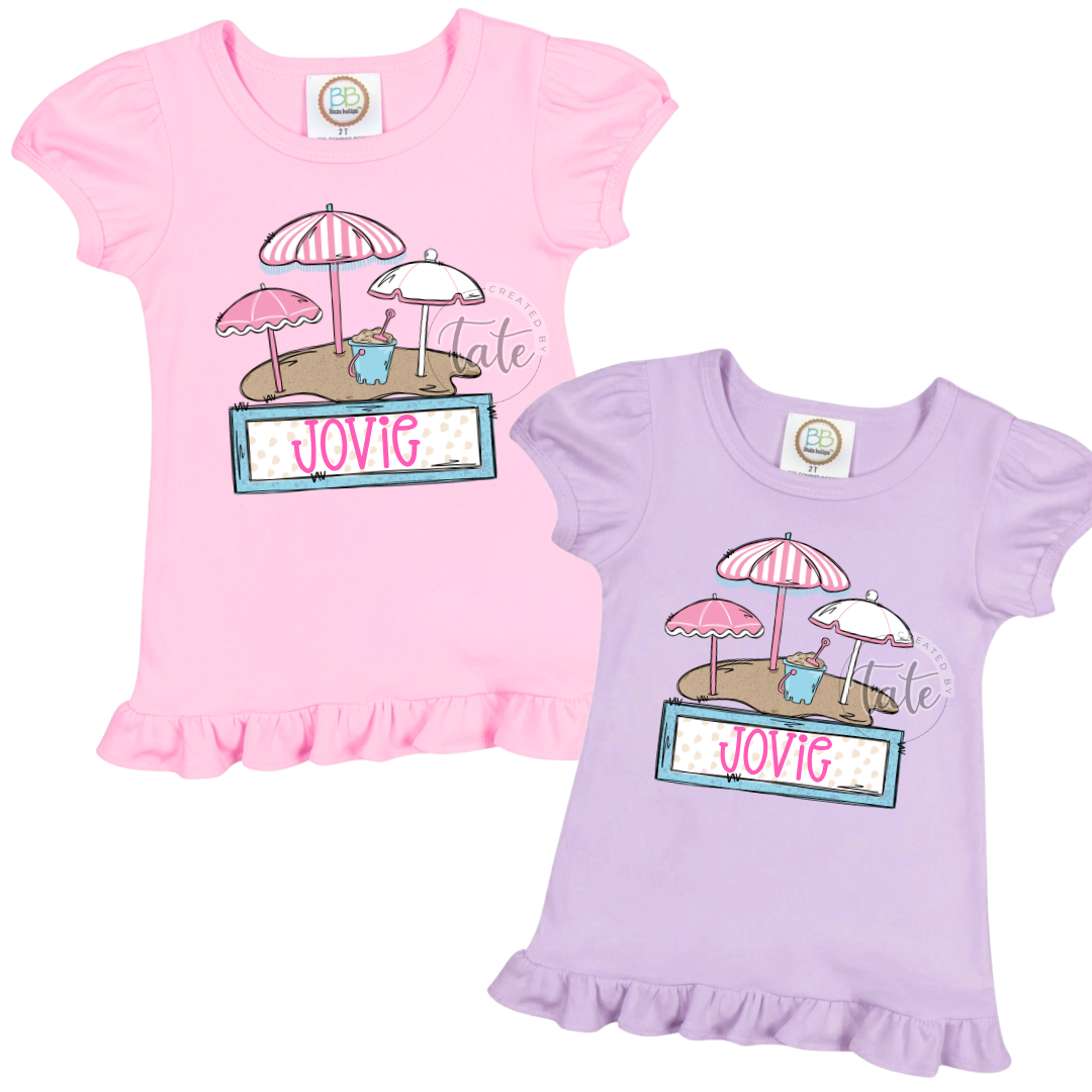 GIRL BEACH TRIO NAME PLATE - INFANT + YOUTH