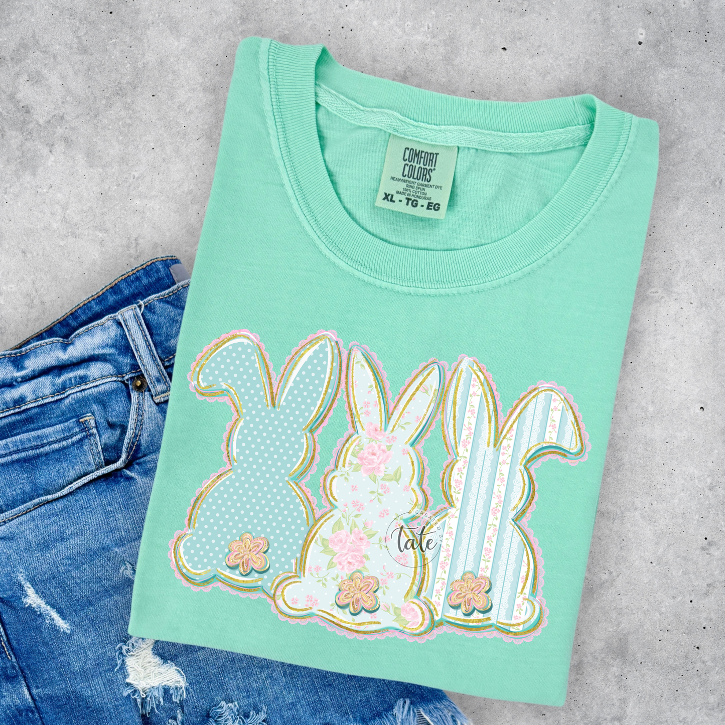 FLORAL BUNNY TRIO