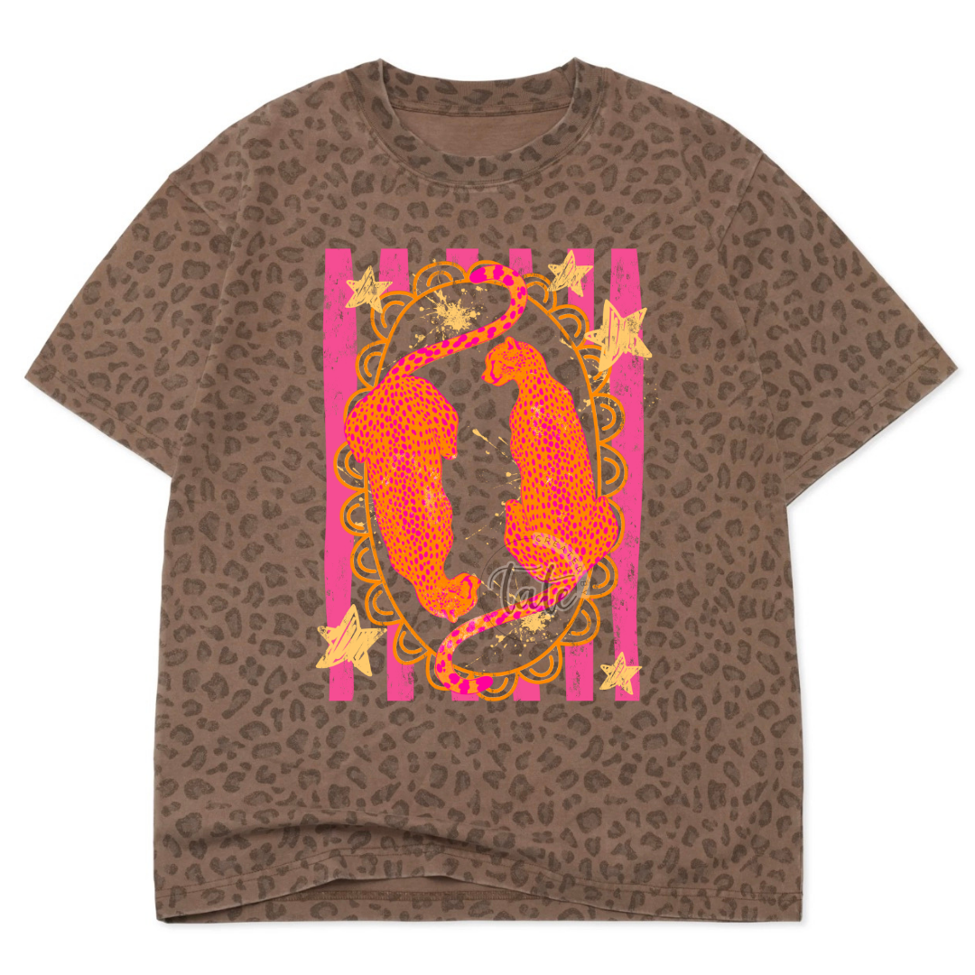 CUSTOM VINTAGE LEOPARD OVERSIZED BOX TEE - YOUTH + ADULT