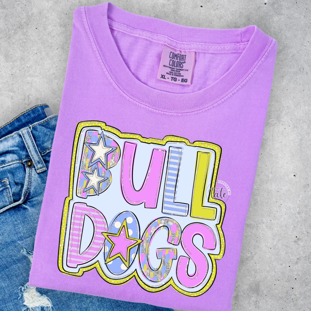 PASTEL BRUSHSTOKES BULLDOGS