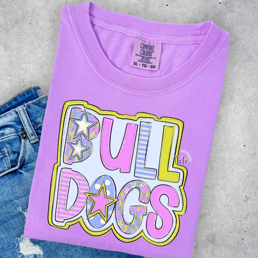 PASTEL BRUSHSTOKES BULLDOGS