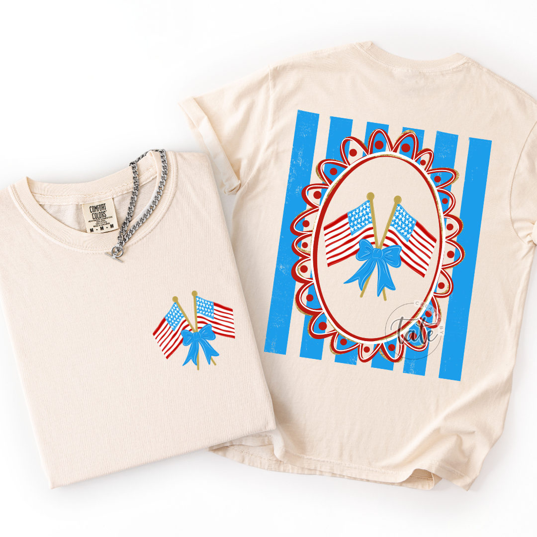 AMERICAN FLAG - FRONT + BACK