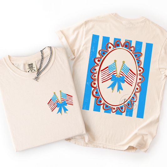 AMERICAN FLAG - FRONT + BACK
