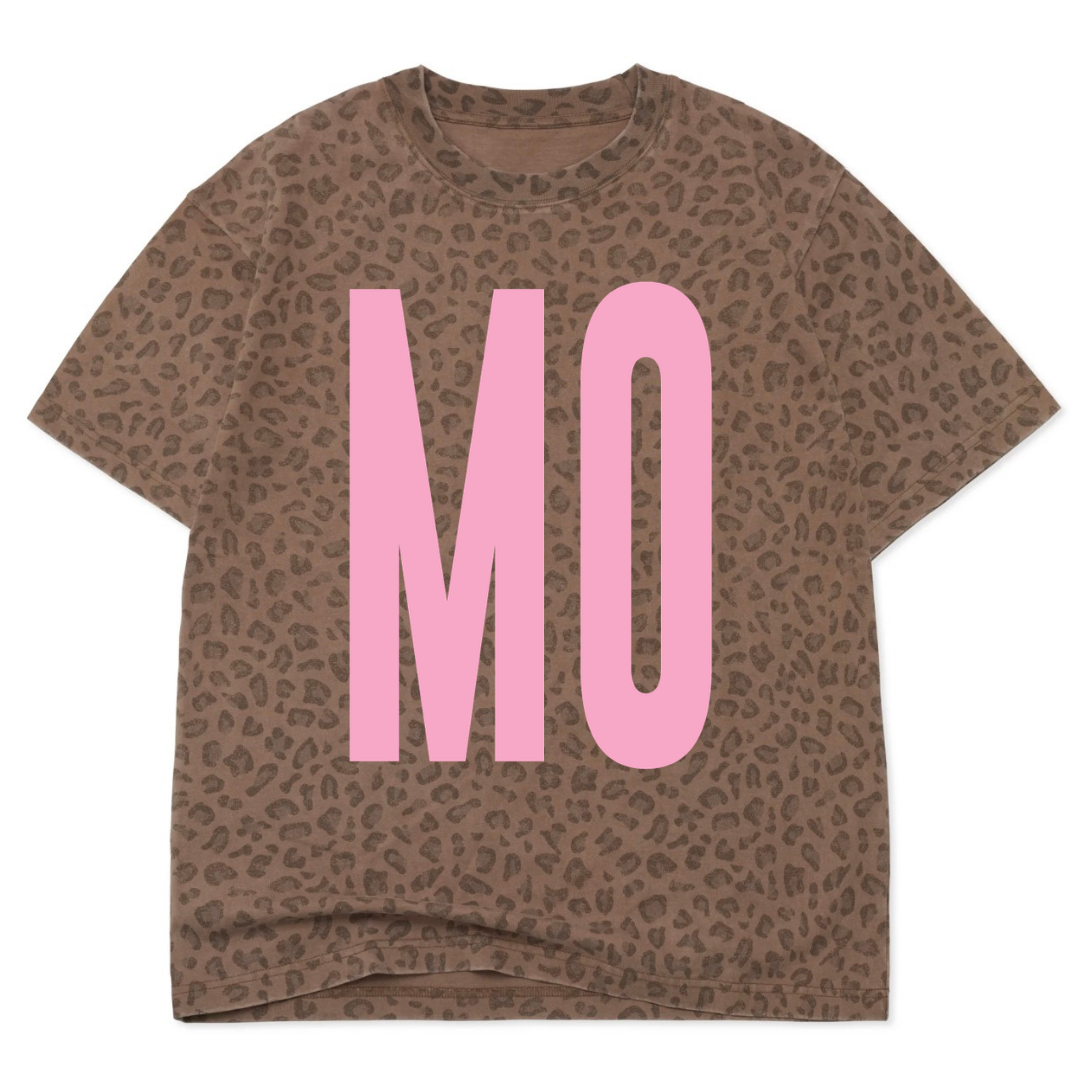 CUSTOM VINTAGE LEOPARD OVERSIZED BOX TEE - YOUTH + ADULT