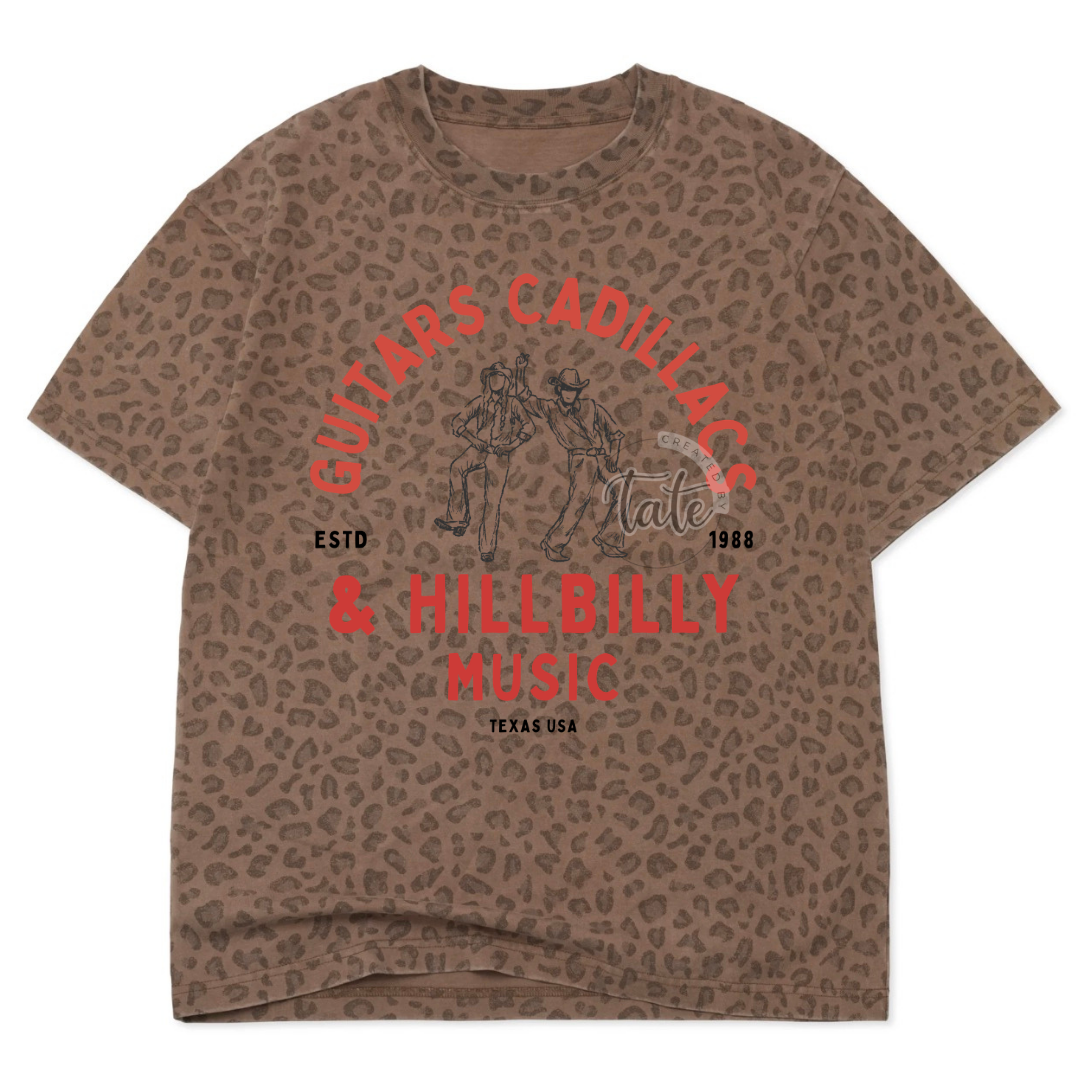 CUSTOM VINTAGE LEOPARD OVERSIZED BOX TEE - YOUTH + ADULT