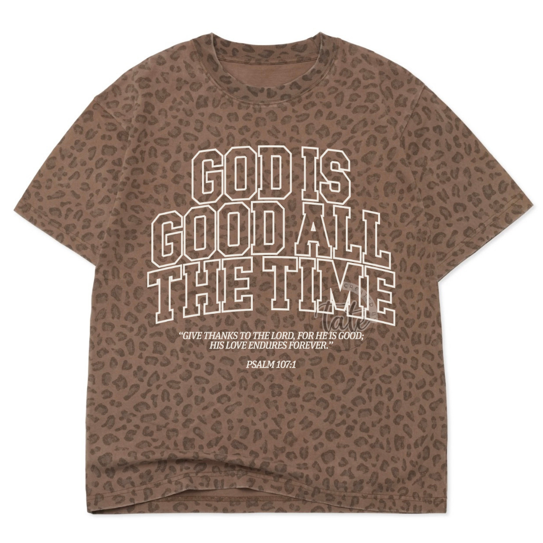 CUSTOM VINTAGE LEOPARD OVERSIZED BOX TEE - YOUTH + ADULT