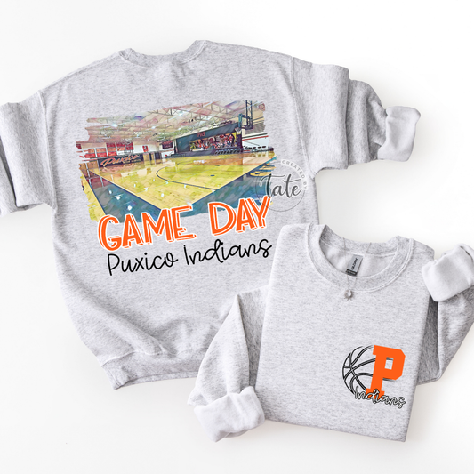 PUXICO INDIANS BASKETBALL GAME DAY - FRONT + BACK