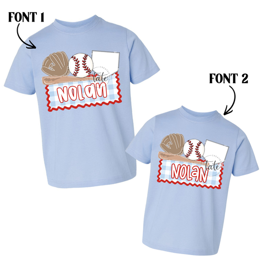BOY BASEBALL NAME PLATE - INFANT + YOUTH