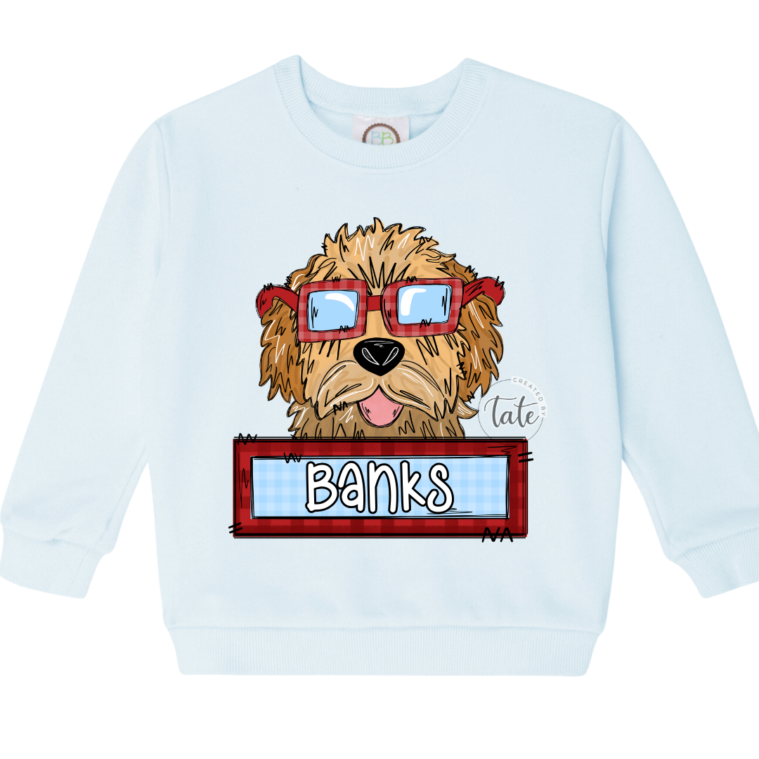 BOY PUPPY LOVE SWEATSHIRT - GOLDEN DOODLE