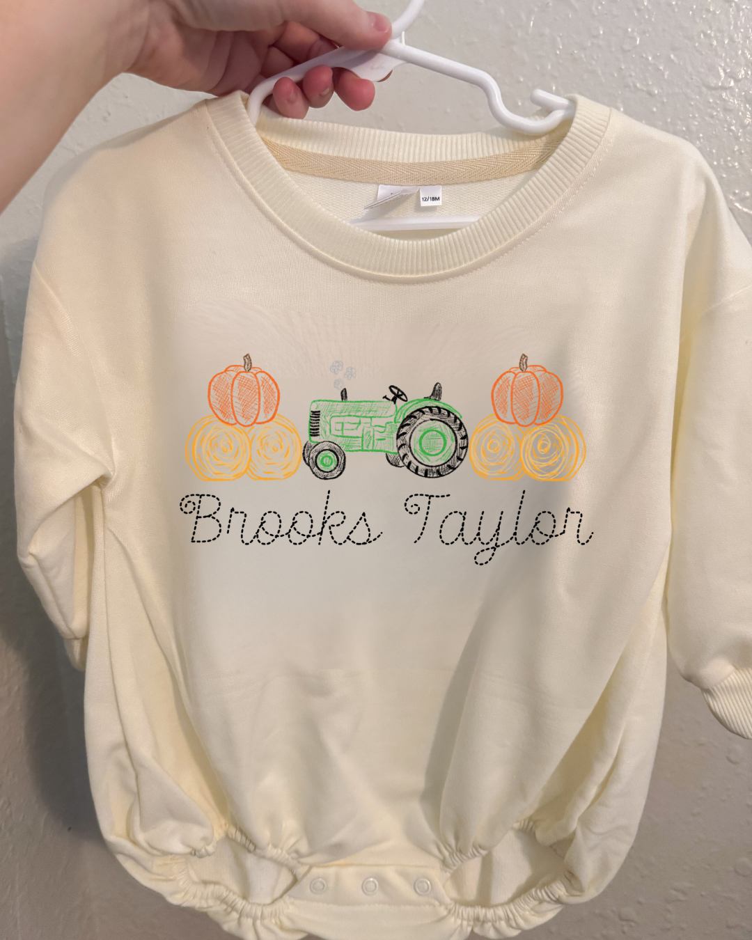 FAUX EMBROIDERY TRACTOR BUBBLE
