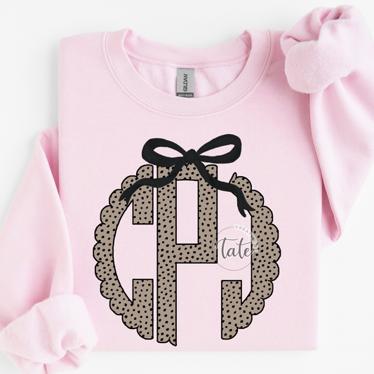 TAN SPECKLE MONOGRAM