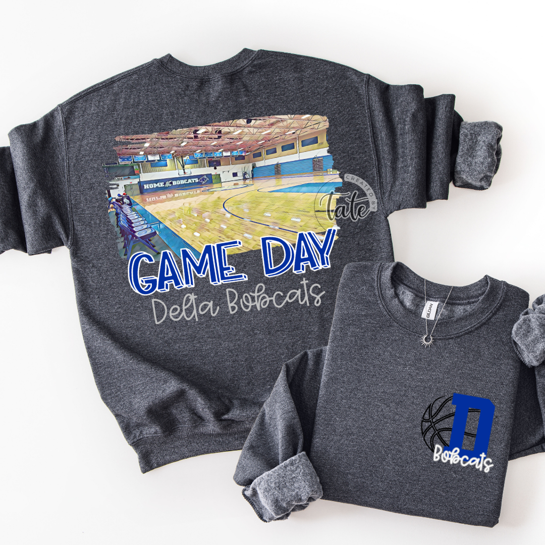 DELTA BOBCATS BASKETBALL GAME DAY - FRONT + BACK