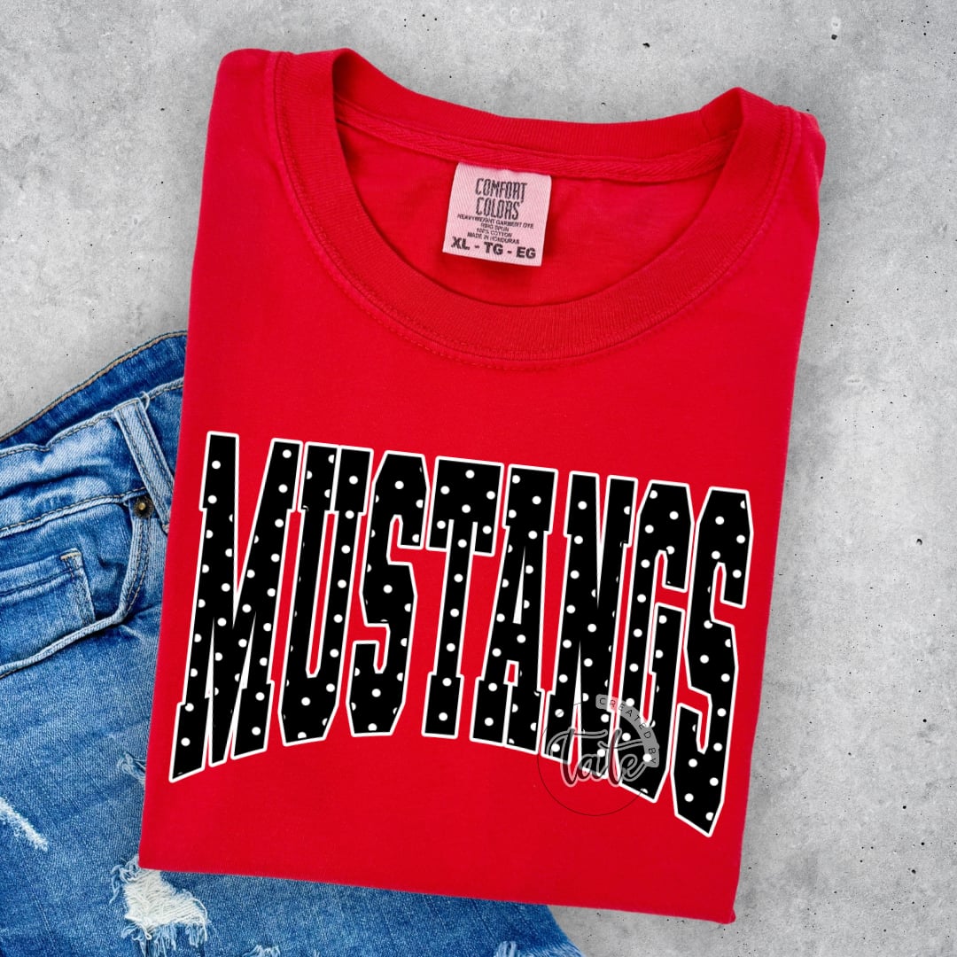 CUSTOMIZABLE ⭐ POLKA-DOT MUSTANGS - YOUTH + ADULT