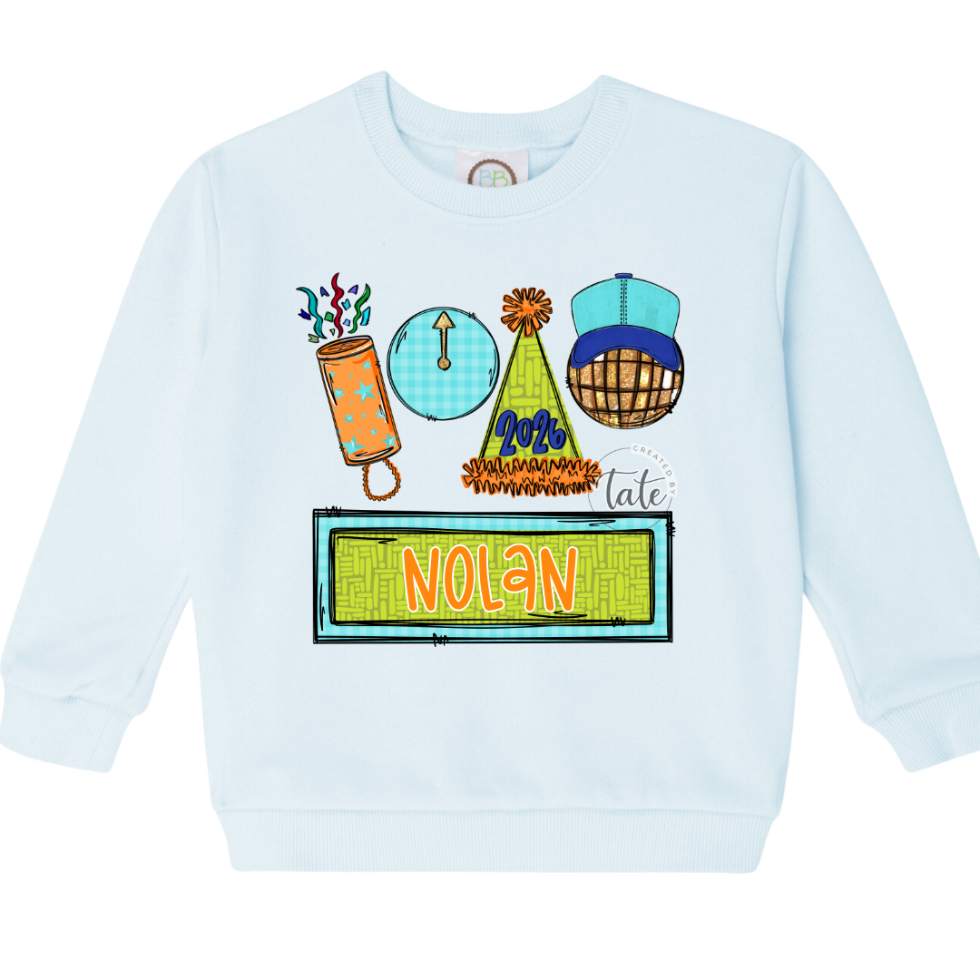 NEON NEW YEARS SWEATSHIRT - BOYS