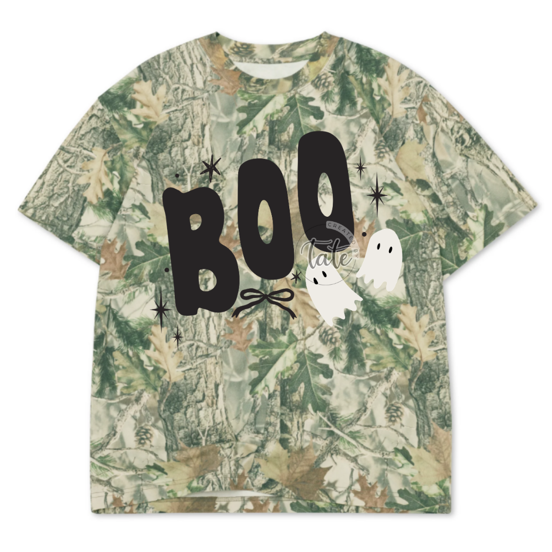 CUSTOM VINTAGE WOOD CAMO OVERSIZED BOX TEE - YOUTH + ADULT