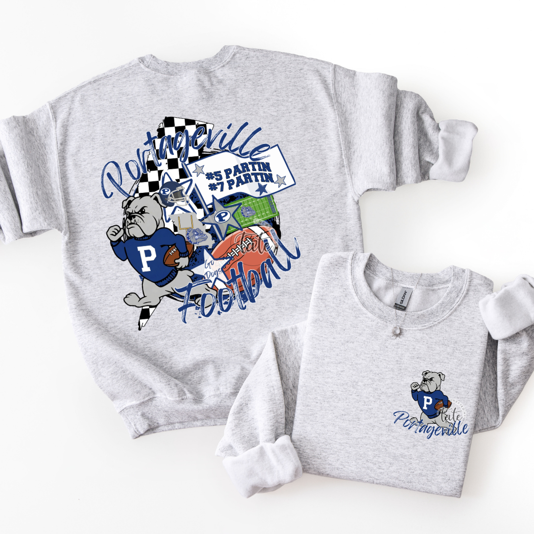 CUSTOM FLAG - VINTAGE BULLDOGS - FRONT + BACK
