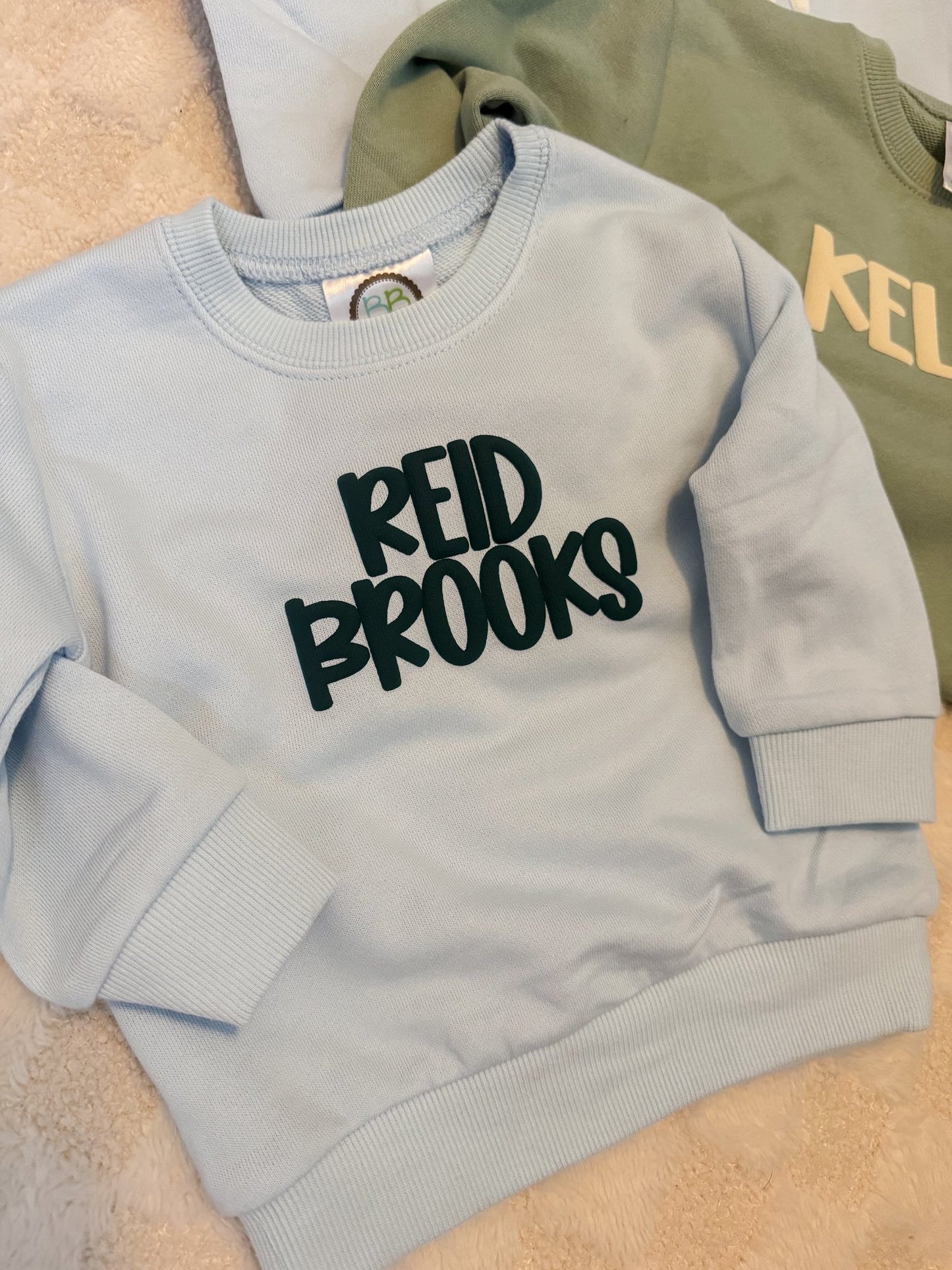 PUFF VINYL NAME SWEATSHIRT - TODDLER/YOUTH