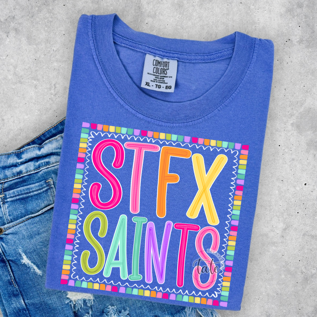 SFTX SAINTS COLORFUL BRUSHSTROKE - YOUTH + ADULT