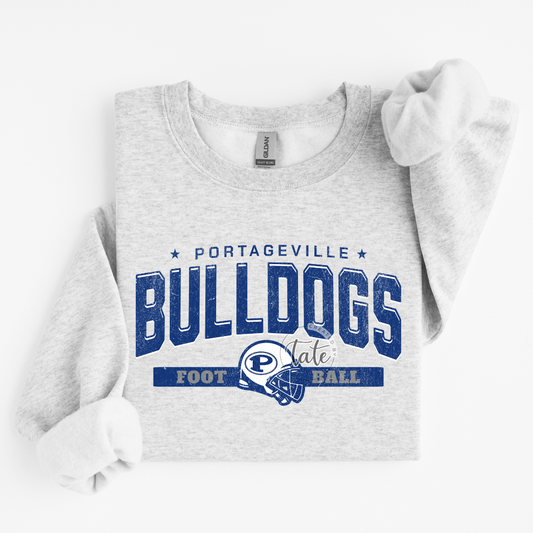 DISTRESSED PORTAGEVILLE BULLDOGS FOOTBALL