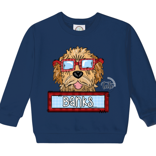 BOY PUPPY LOVE SWEATSHIRT - GOLDEN DOODLE