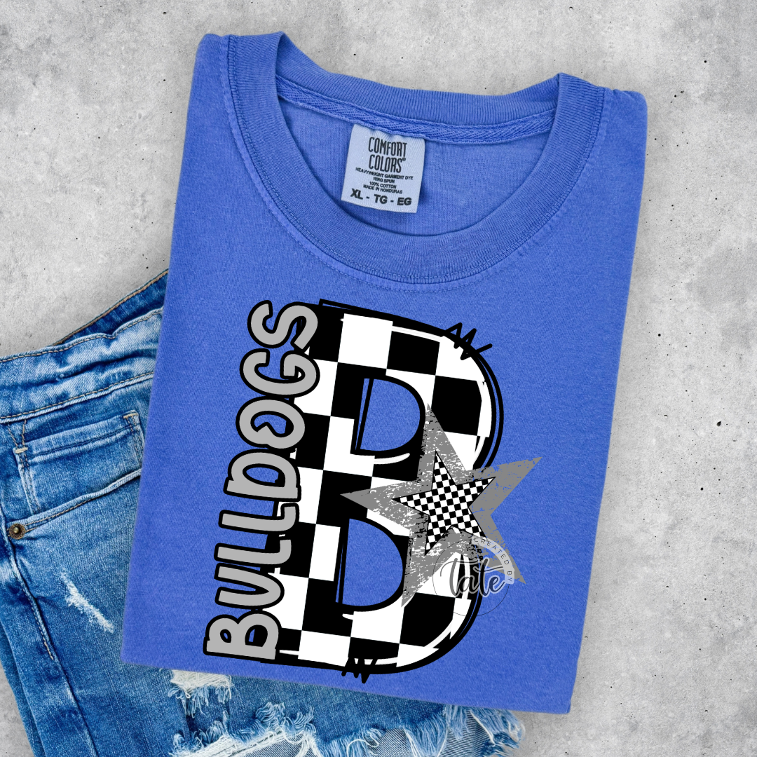 CHECKERED B + BULLDOGS