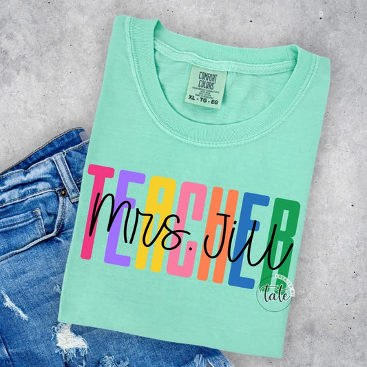 CUSTOM COLORFUL TEACHER