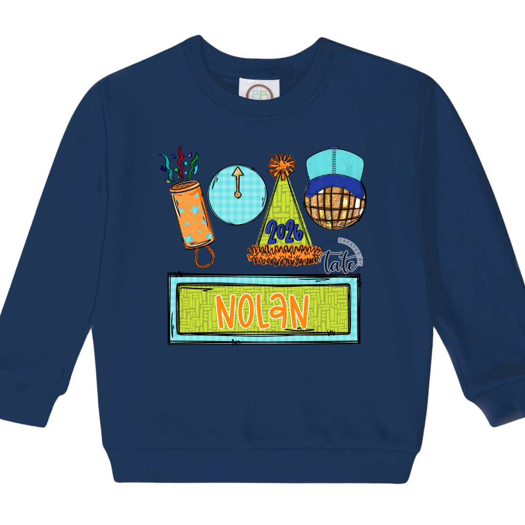 NEON NEW YEARS SWEATSHIRT - BOYS