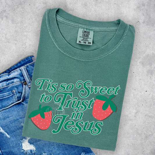 TIS SO SWEET TO TRUST IN JESUS