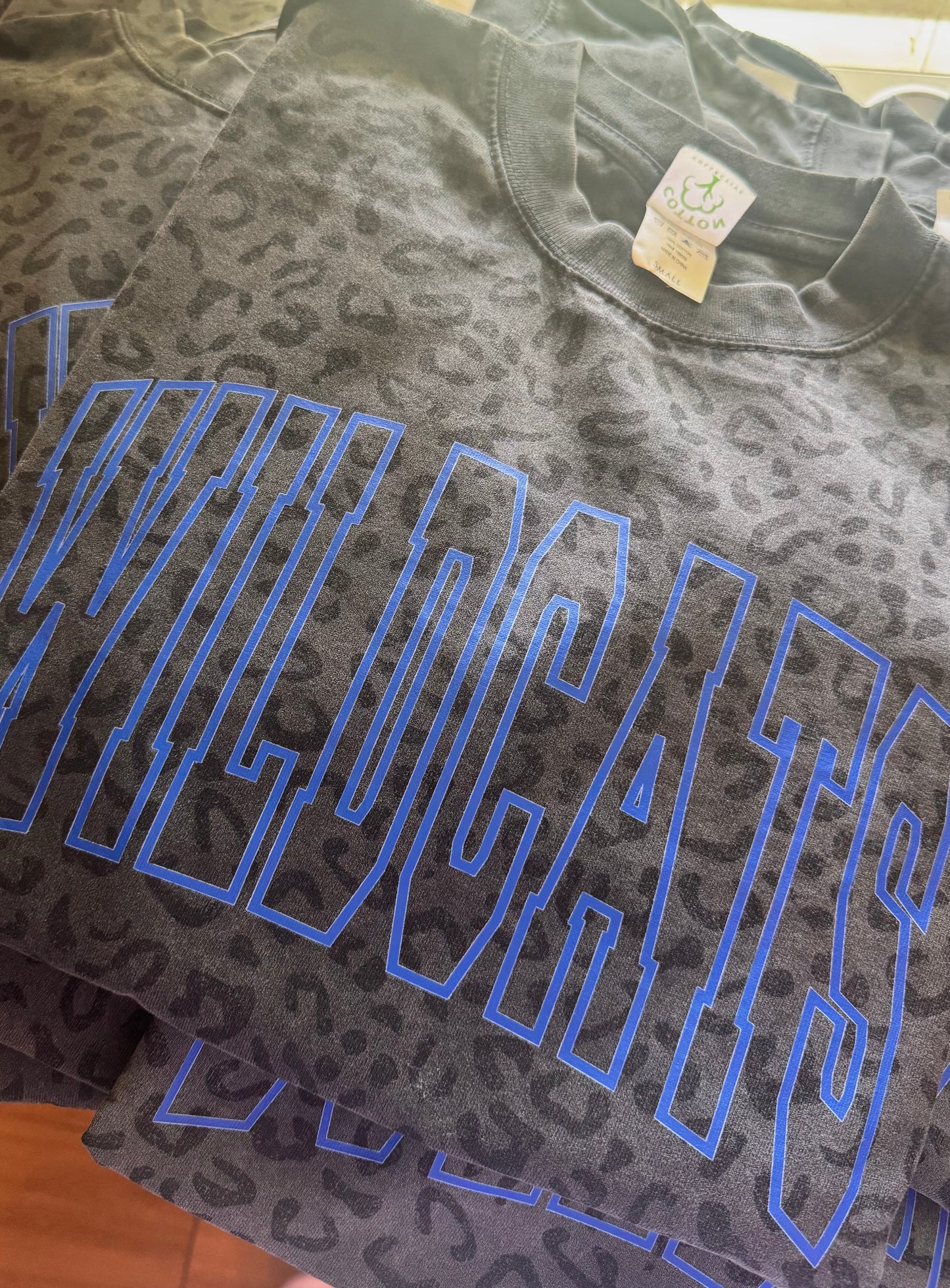 CUSTOM VINTAGE BLACK LEOPARD OVERSIZED BOX TEE - YOUTH + ADULT
