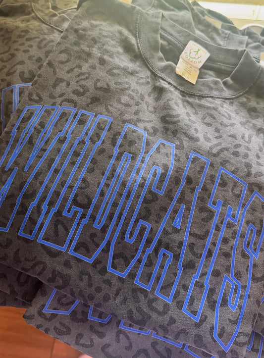 CUSTOM VINTAGE BLACK LEOPARD OVERSIZED BOX TEE - YOUTH + ADULT