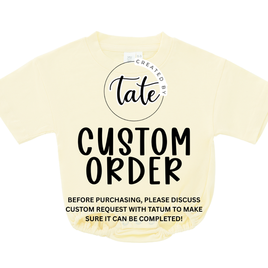 INFANT + YOUTH - CUSTOM ORDER