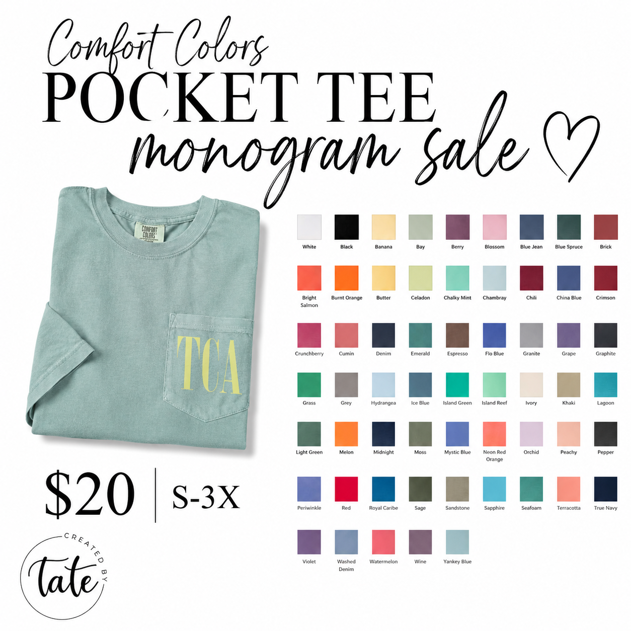 DEAL OF THE WEEK | MONOGRAM POCKET TEE