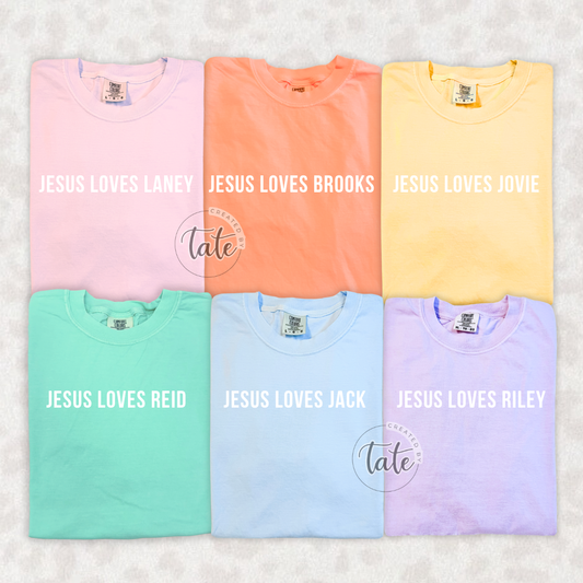 JESUS LOVES PERSONALIZED TEE