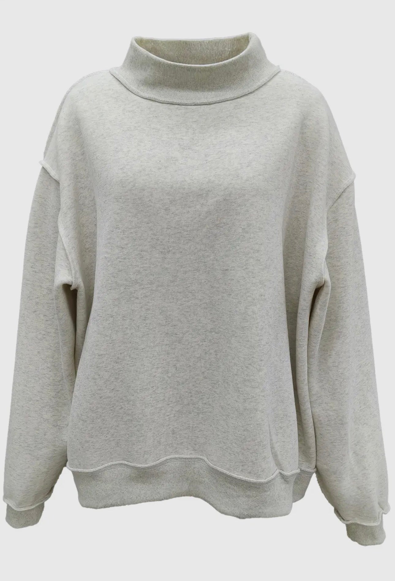 MOCKNECK SWEATSHIRT - ASH GRAY