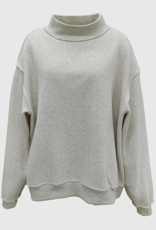 MOCKNECK SWEATSHIRT - ASH GRAY