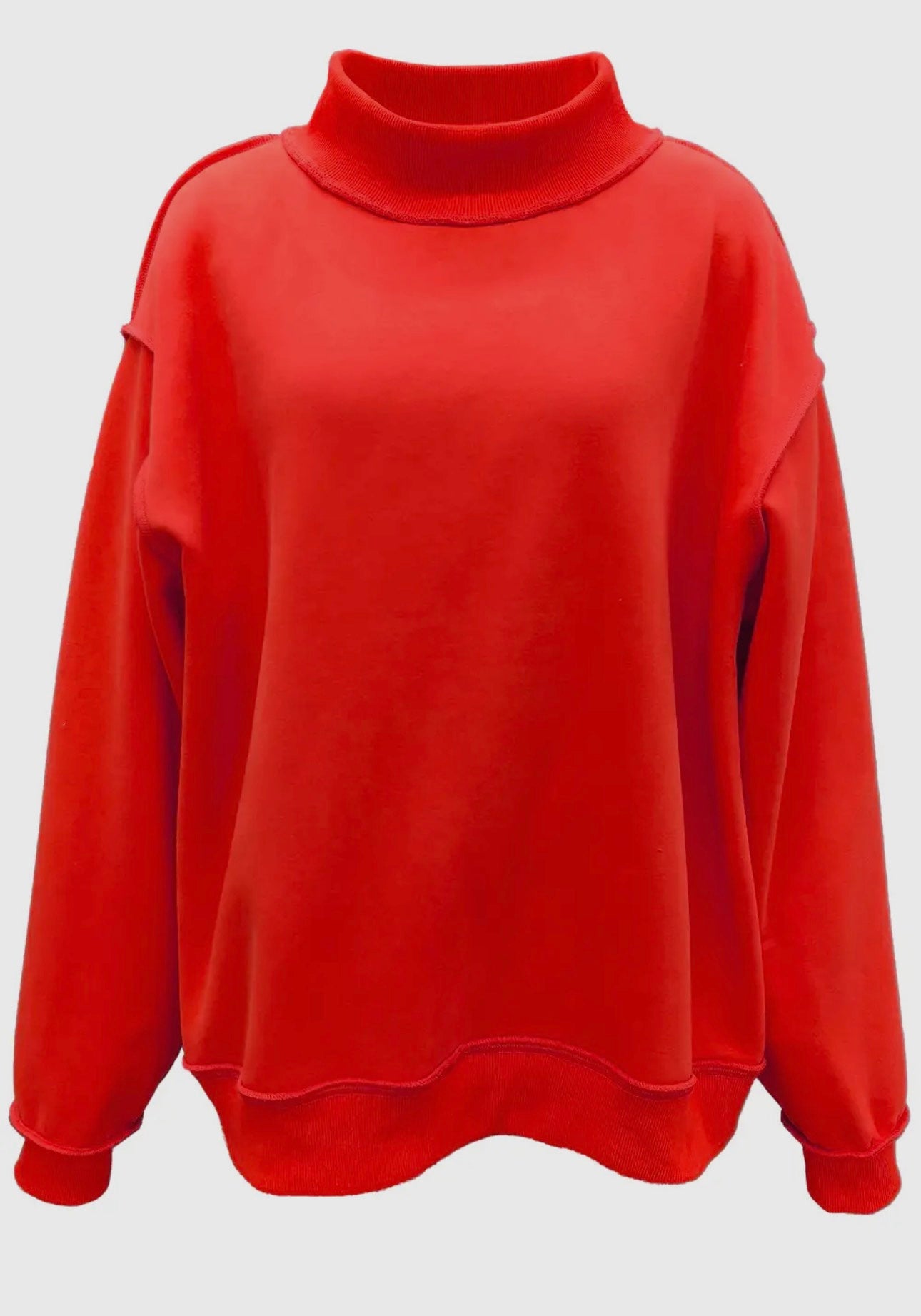PREORDER | MOCK-NECK SWEATSHIRT - RED