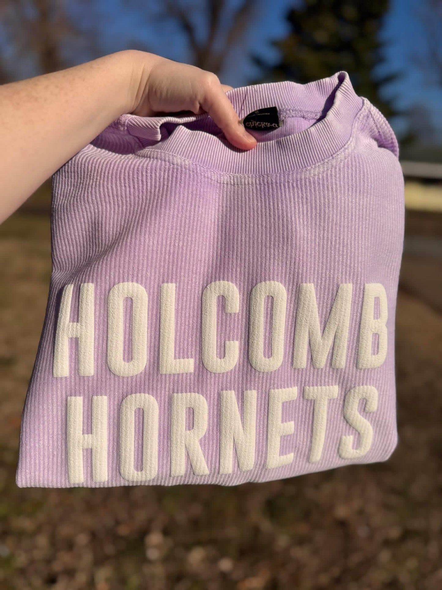 CHICKA-D | CUSTOM CORDED CREW - LILAC