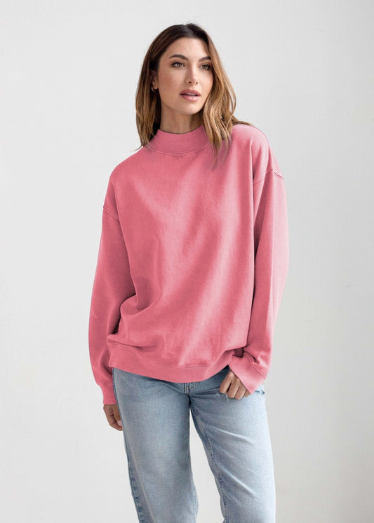 CHICKA-D | CUSTOM NANTUCKET MOCK-NECK - HIBISCUS