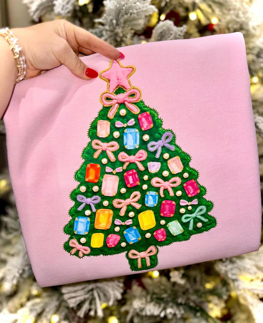 PREPPY CHRISTMAS TREE FAUX PATCH