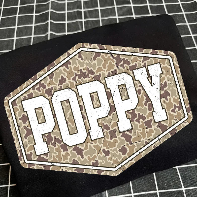 CAMO POPPY - FRONT + BACK