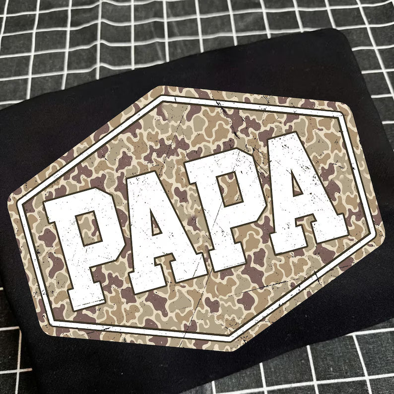 CAMO PAPA - FRONT + BACK